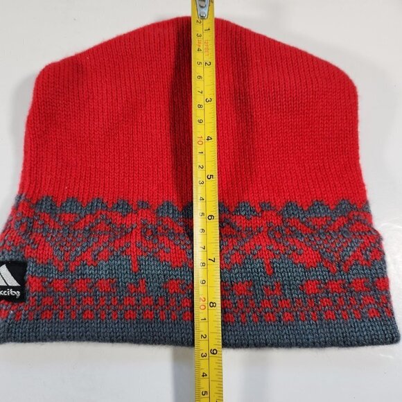 Park City Utah Beanie Hat Knit Toque Snowboarding Skiing Winter Pure Virgin Wool - Picture 8 of 8